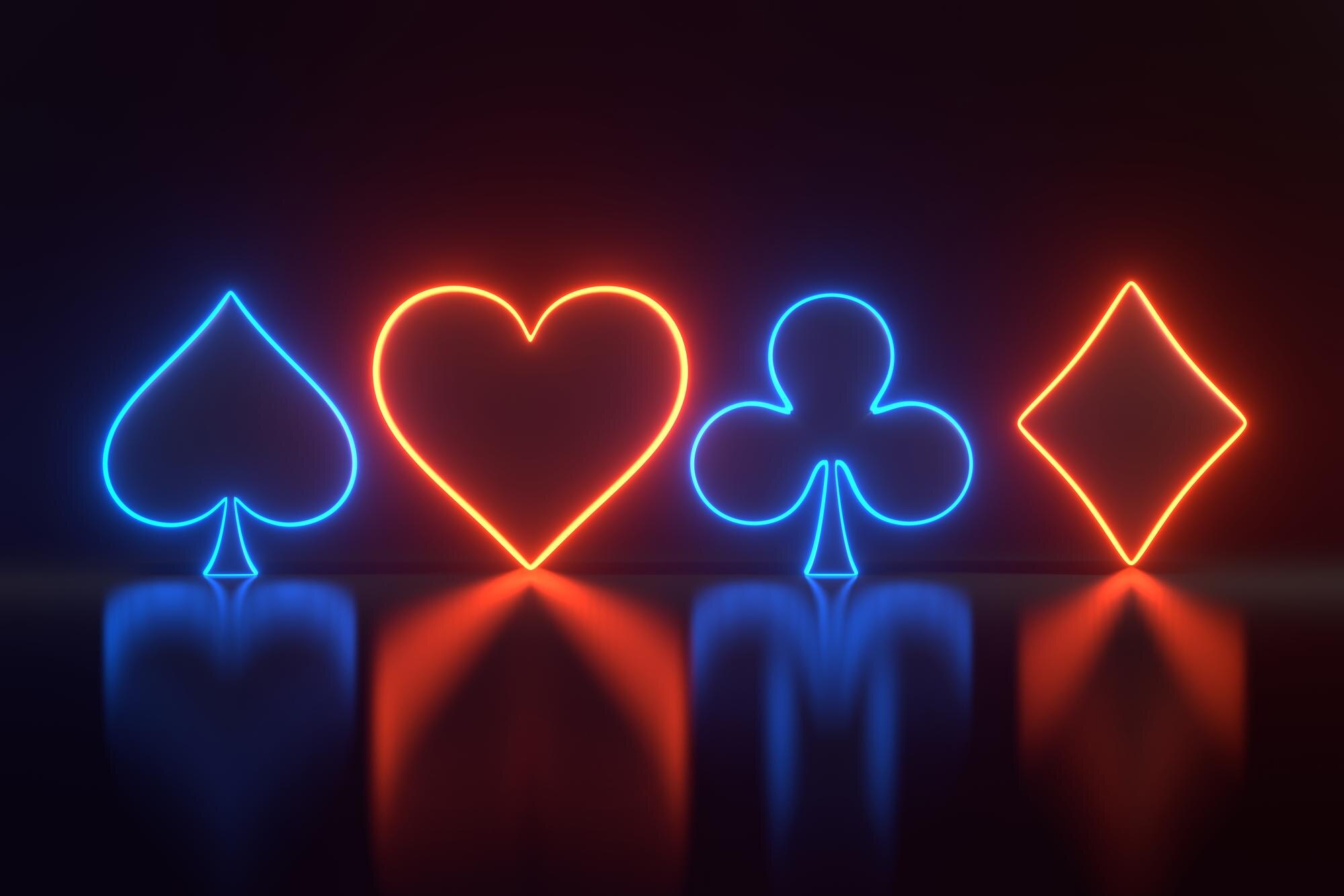 Table de poker en ligne avec cartes et jetons